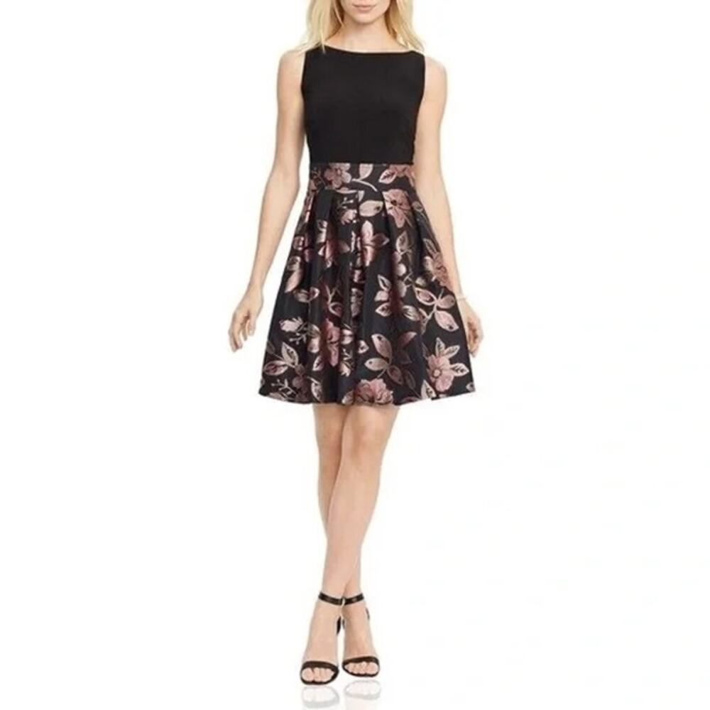 Lauren Ralph Lauren Women's Jacquard Floral Skirt Dress Size 16